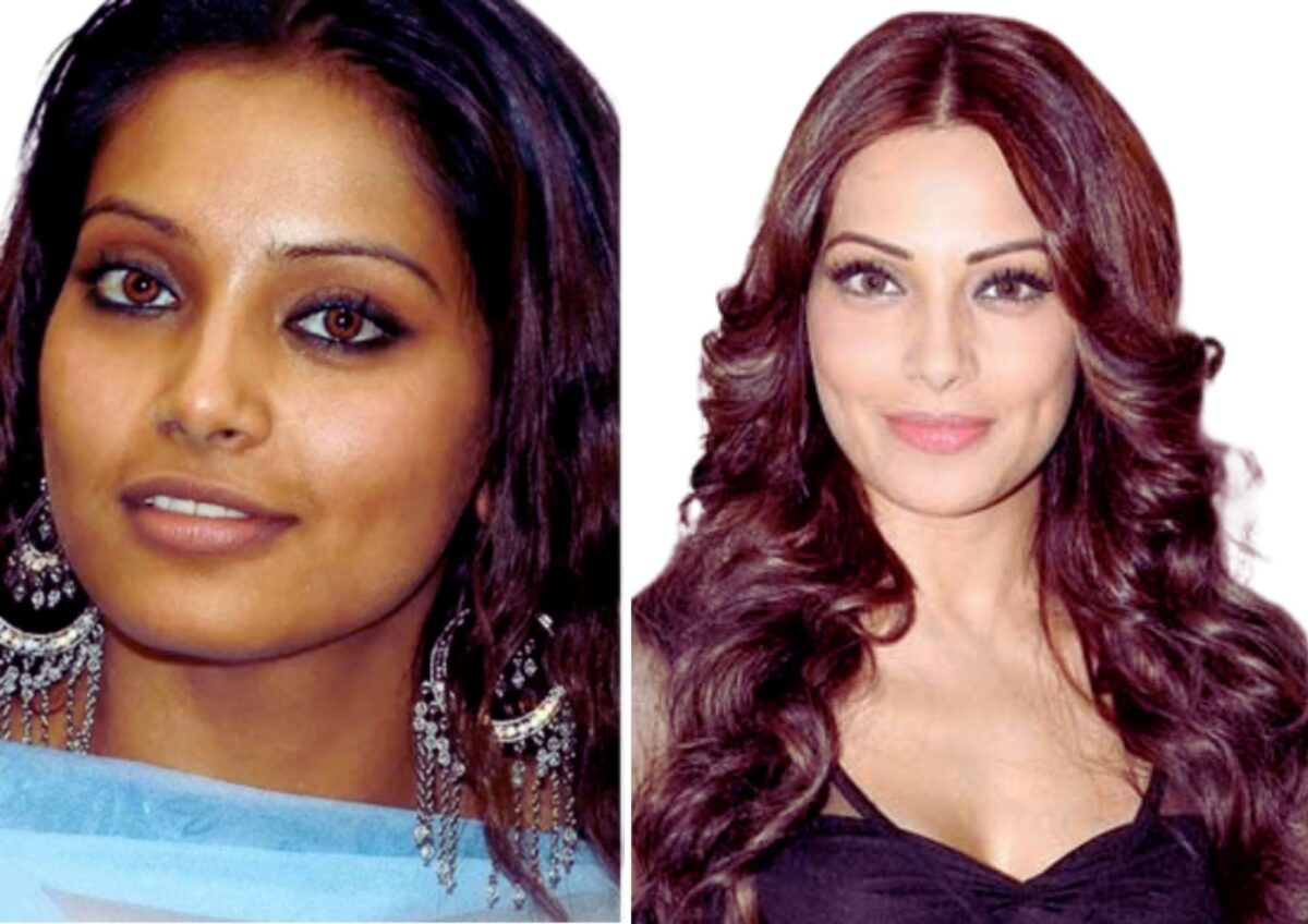 Bipasha Basu's before and after transformation reflecting Bollywood celebrities and plastic surgery.