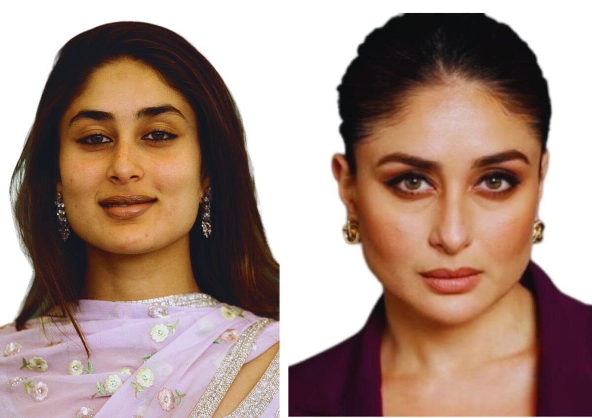 Kareena Kapoor Khan's before and after transformation showcasing Bollywood celebrities and plastic surgery